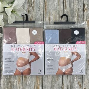 Women’s Destination Maternity Foldover Bikini Panty 2, 3-Packs Size L